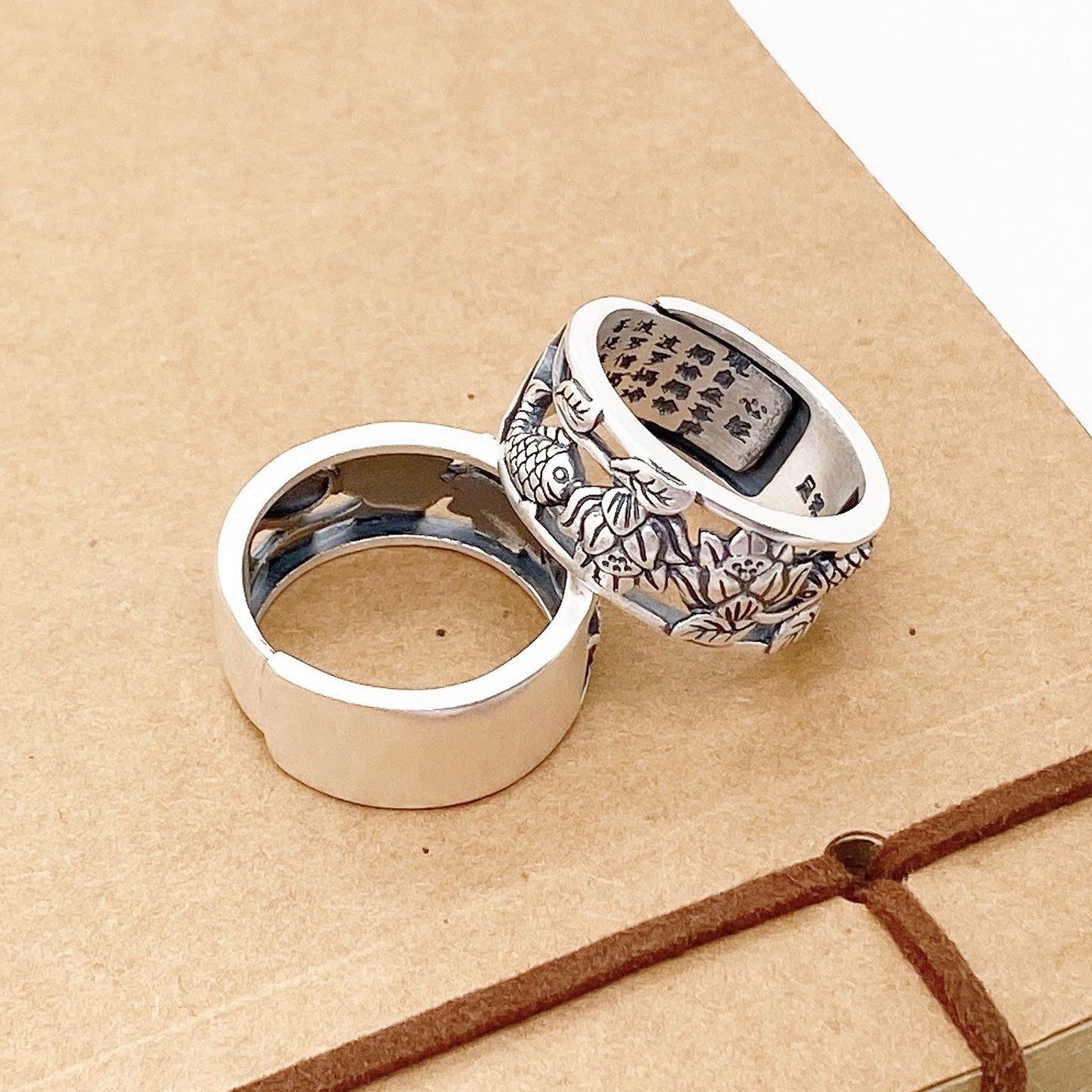 Fashion Peony Sterling Silver Ring - jewelry - weilin.com