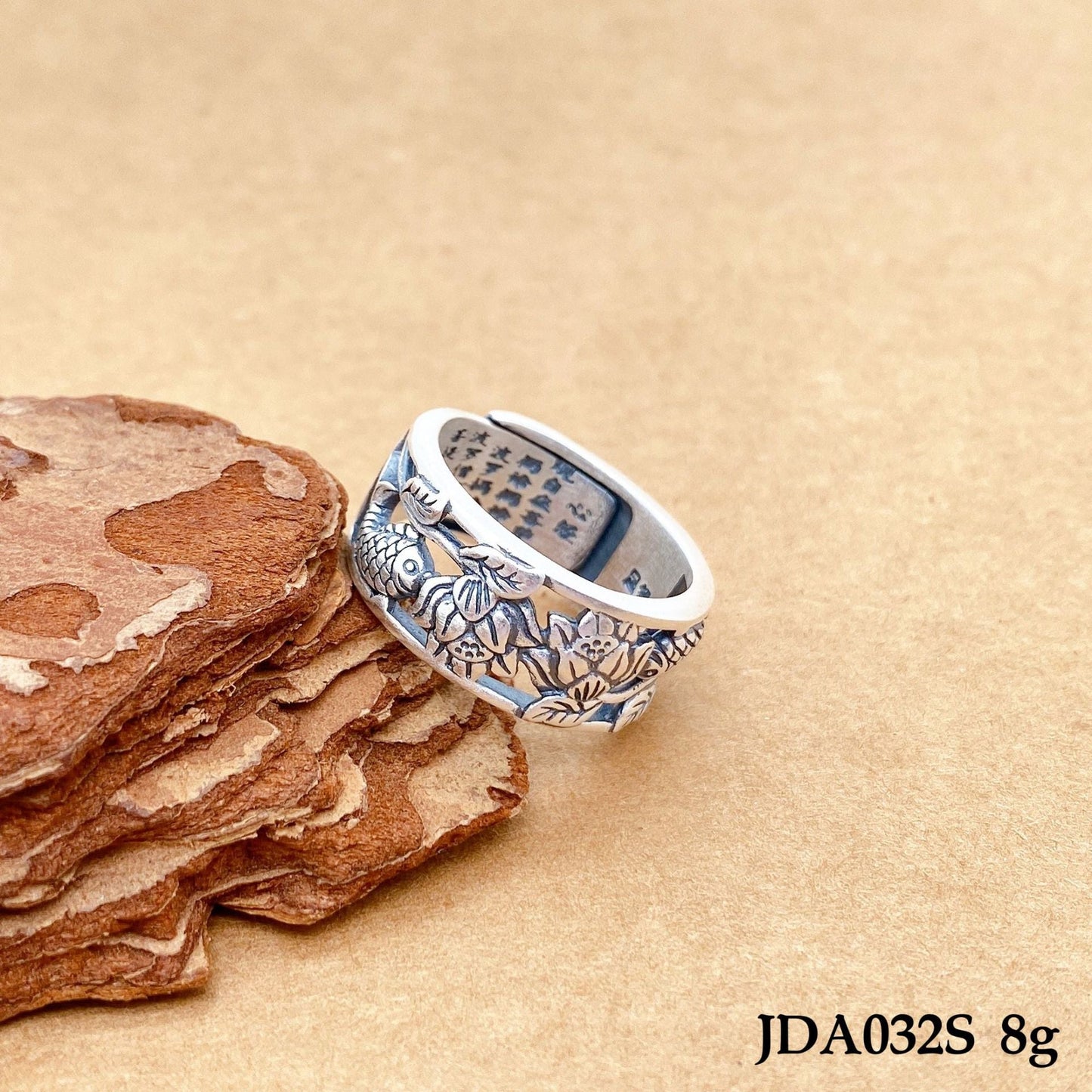 Fashion Peony Sterling Silver Ring - jewelry - weilin.com