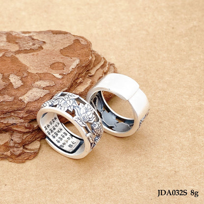 Fashion Peony Sterling Silver Ring - jewelry - weilin.com