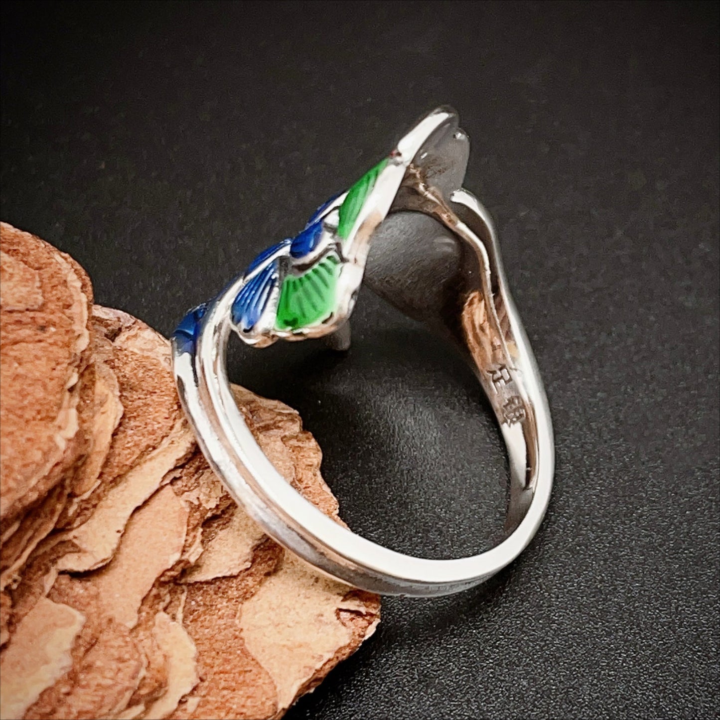 Fashion Peony Sterling Silver Ring - jewelry - weilin.com