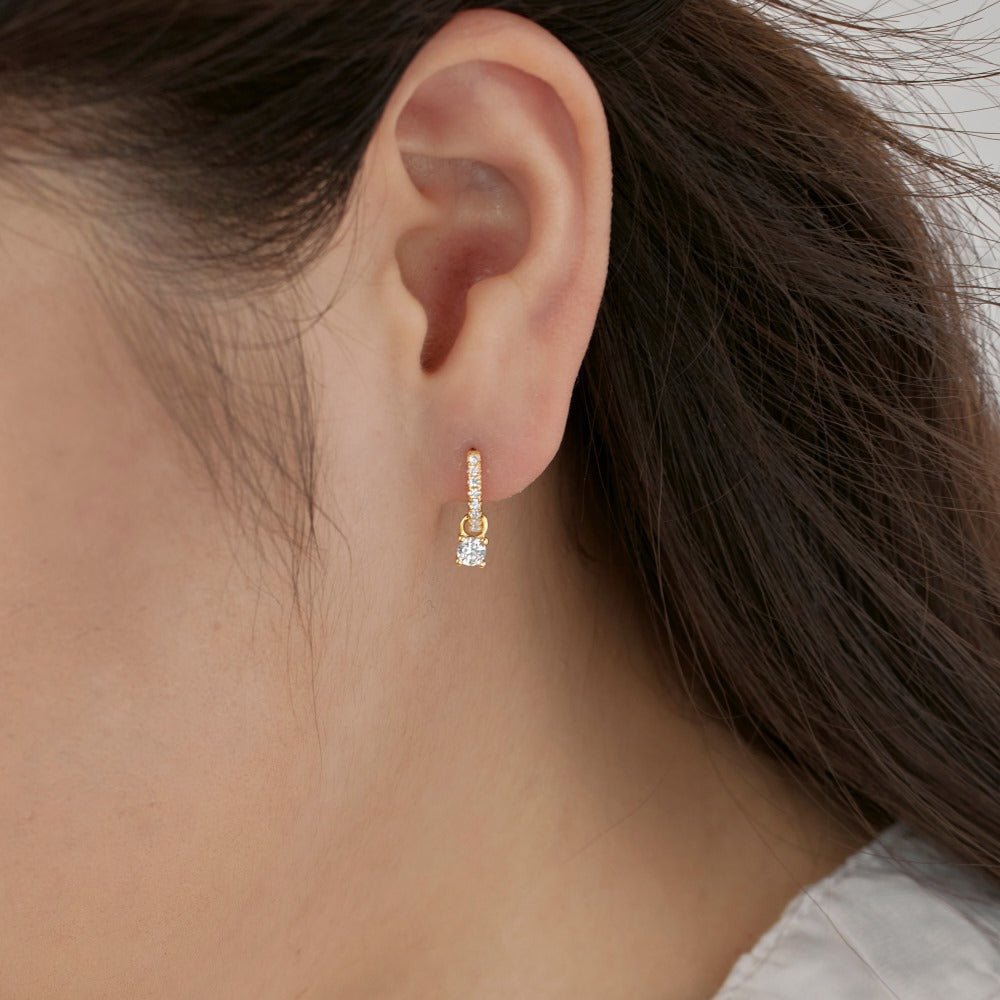Fashion personality zircon round earrings - jewelry - weilin.com