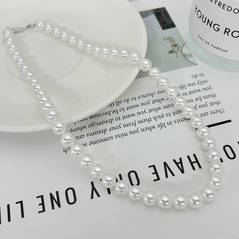 Fashion Round Imitation Pearl Necklace - jewelry - weilin.com
