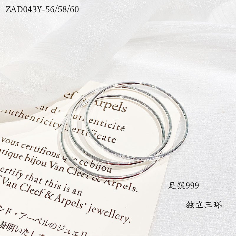 Fashion simple sterling silver bracelet - jewelry - weilin.com