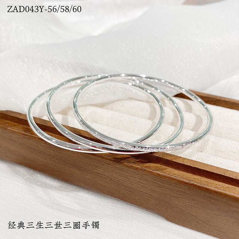 Fashion simple sterling silver bracelet - jewelry - weilin.com