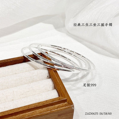 Fashion simple sterling silver bracelet - jewelry - weilin.com