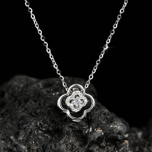 Fashionable and creative four - leaf clover pendant necklace - jewelry - weilin.com