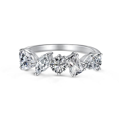 Fashionable and high - end sparkling diamond full diamond ring - jewelry - weilin.com
