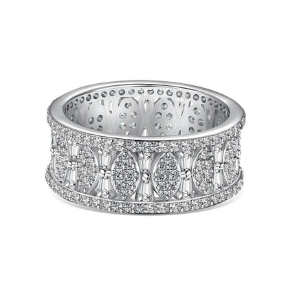 Fashionable and high - end sparkling diamond full diamond ring - jewelry - weilin.com