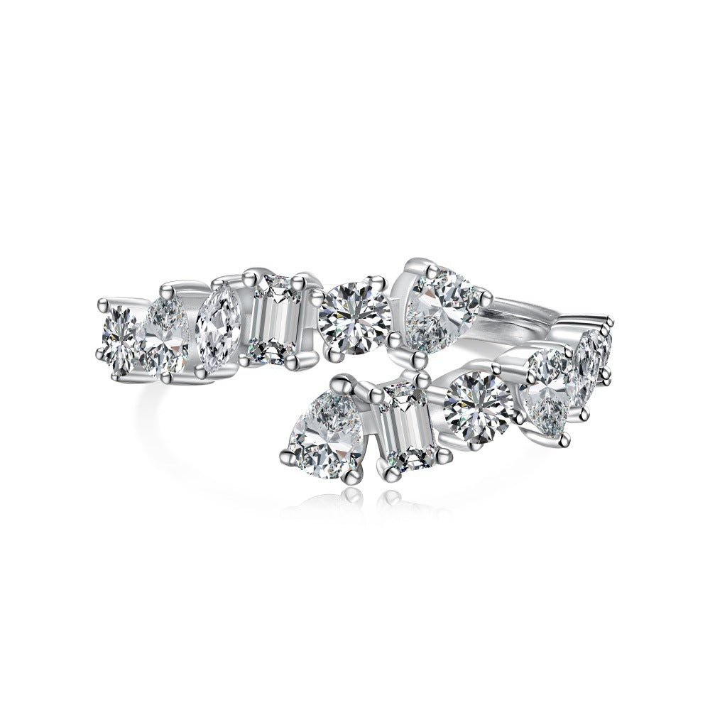 Fashionable and high - end sparkling diamond full diamond ring - jewelry - weilin.com