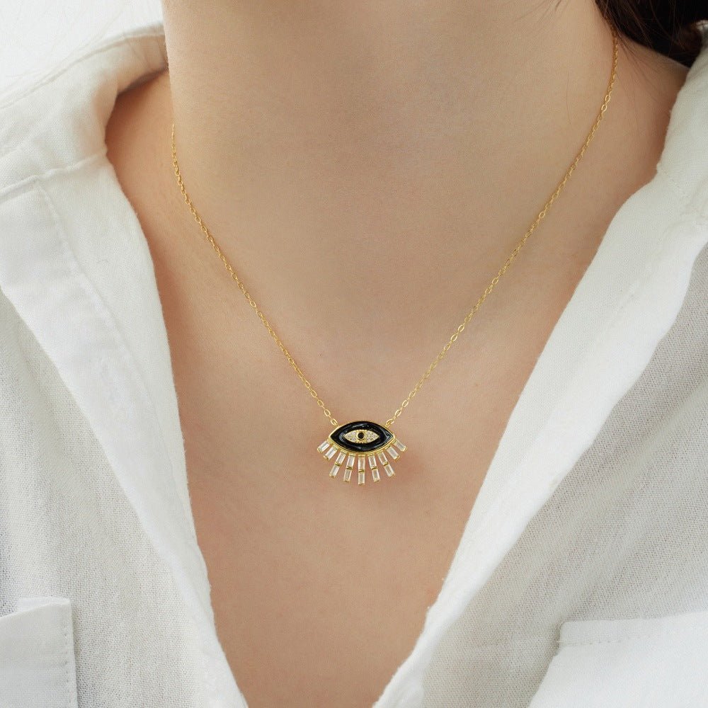 Fashionable and personalized devil eye necklace - jewelry - weilin.com