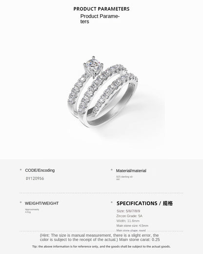 Fashionable and personalized spiral full diamond ring - jewelry - weilin.com