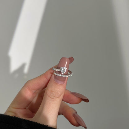 Fashionable and personalized spiral full diamond ring - jewelry - weilin.com