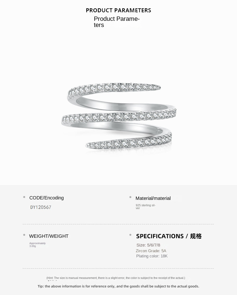 Fashionable and personalized spiral full diamond ring - jewelry - weilin.com