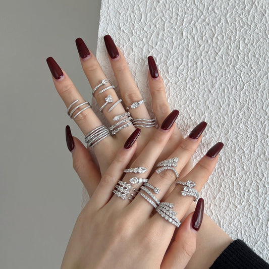 Fashionable and personalized spiral full diamond ring - jewelry - weilin.com