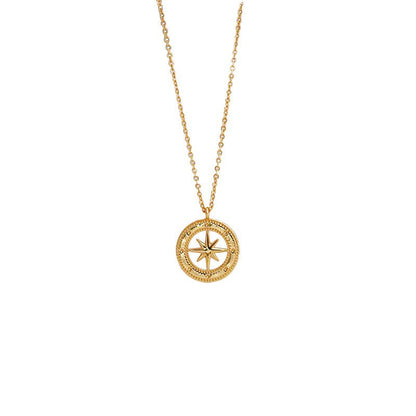 Fashionable and popular personality retro eight - pointed star necklace - jewelry - weilin.com