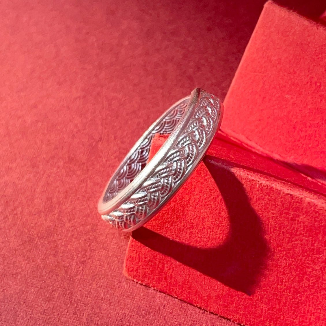 Fashionable braided sterling silver ring - jewelry - weilin.com