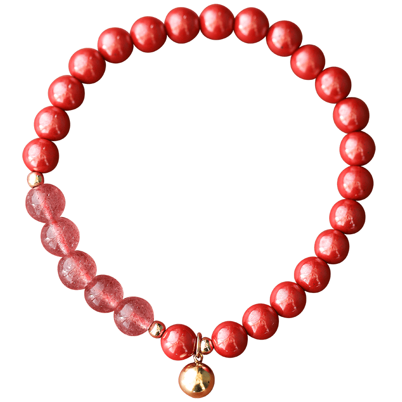 Fashionable Chinese style cinnabar purple gold sand bracelet Emperor sand crystal bracelet - jewelry - weilin.com