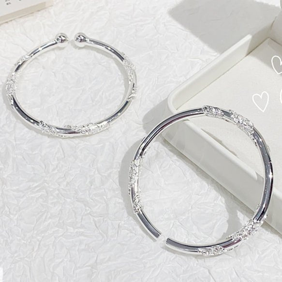 Fashionable flower sterling silver bracelet - jewelry - weilin.com