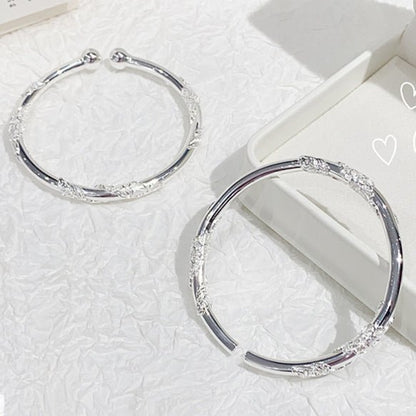 Fashionable flower sterling silver bracelet - jewelry - weilin.com