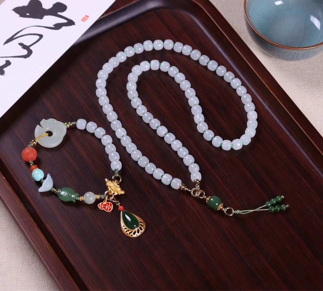 Fashionable Hetian Jade Dual - Purpose Necklace - jewelry - weilin.com