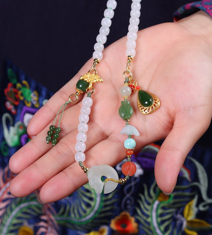 Fashionable Hetian Jade Dual - Purpose Necklace - jewelry - weilin.com