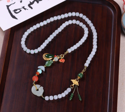 Fashionable Hetian Jade Dual - Purpose Necklace - jewelry - weilin.com