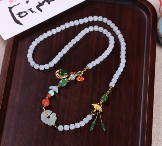 Fashionable Hetian Jade Dual - Purpose Necklace - jewelry - weilin.com