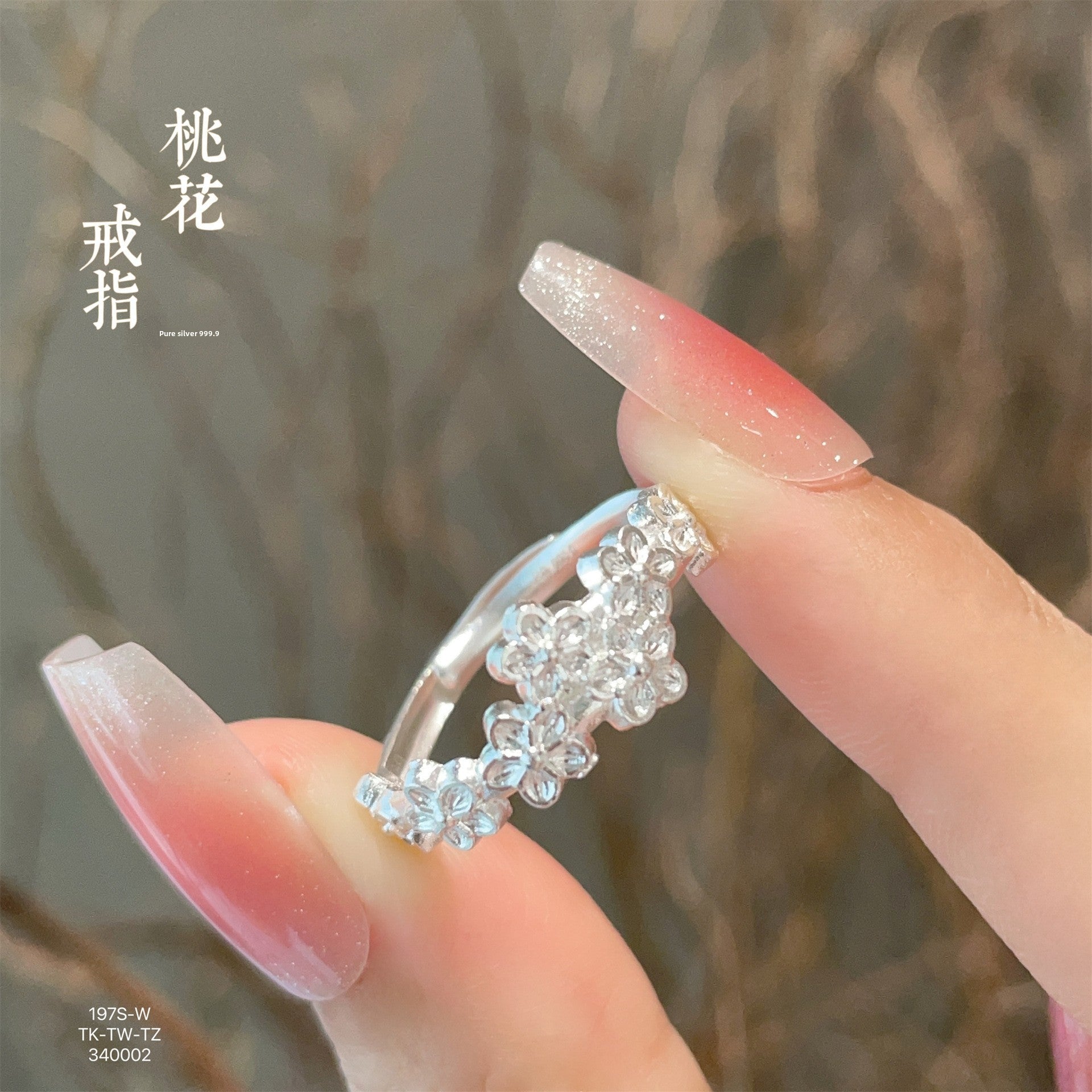 Fashionable loose sterling silver ring - jewelry - weilin.com