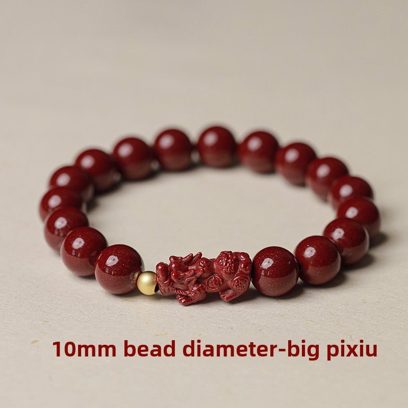 Fashionable New Chinese Style Cinnabar Purple Gold Pixiu Bracelet - jewelry - weilin.com