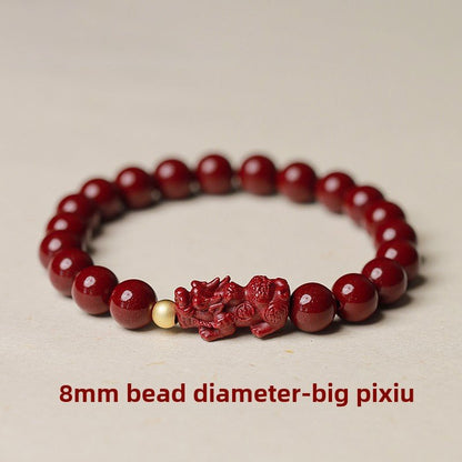 Fashionable New Chinese Style Cinnabar Purple Gold Pixiu Bracelet - jewelry - weilin.com
