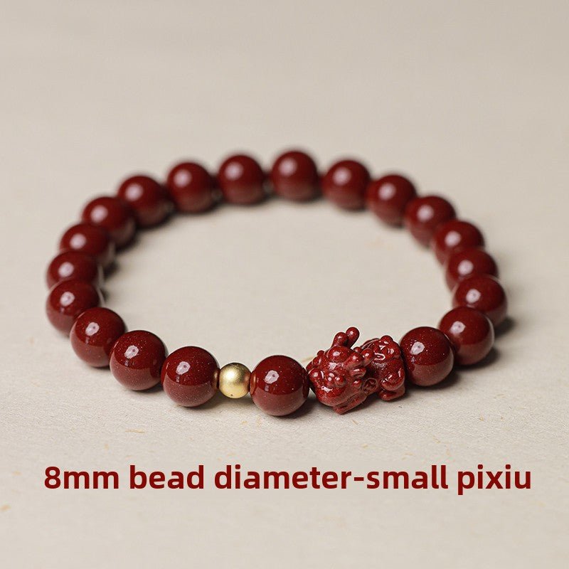 Fashionable New Chinese Style Cinnabar Purple Gold Pixiu Bracelet - jewelry - weilin.com