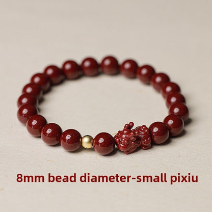 Fashionable New Chinese Style Cinnabar Purple Gold Pixiu Bracelet - jewelry - weilin.com