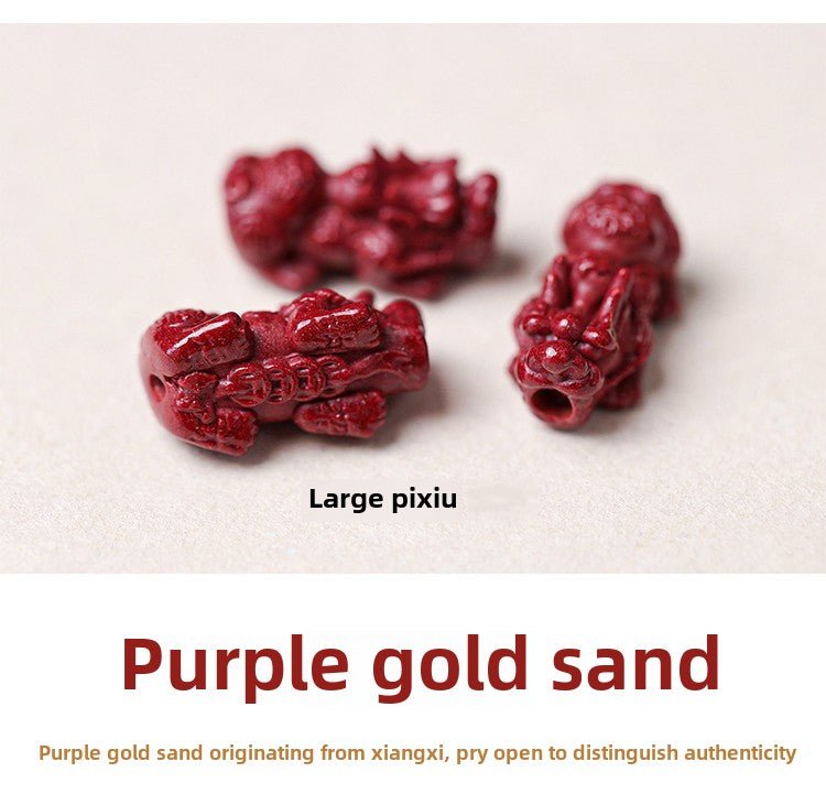 Fashionable New Chinese Style Cinnabar Purple Gold Pixiu Bracelet - jewelry - weilin.com