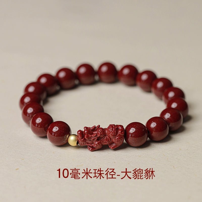 Fashionable New Chinese Style Cinnabar Purple Gold Pixiu Bracelet - jewelry - weilin.com