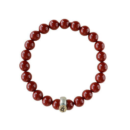 Fashionable new Chinese style cinnabar purple gold sand twelve zodiac sterling silver birth year bracelet - jewelry - weilin.com
