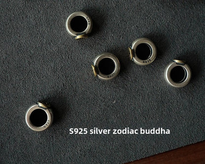 Fashionable new Chinese style cinnabar purple gold sand twelve zodiac sterling silver birth year bracelet - jewelry - weilin.com