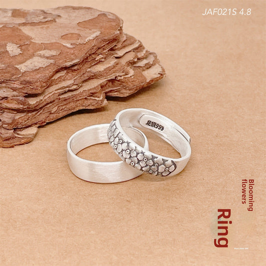 Fashionable patterned sterling silver ring - jewelry - weilin.com