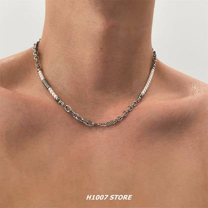 Fashionable pearl beaded necklace - jewelry - weilin.com