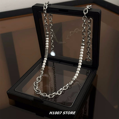 Fashionable pearl beaded necklace - jewelry - weilin.com