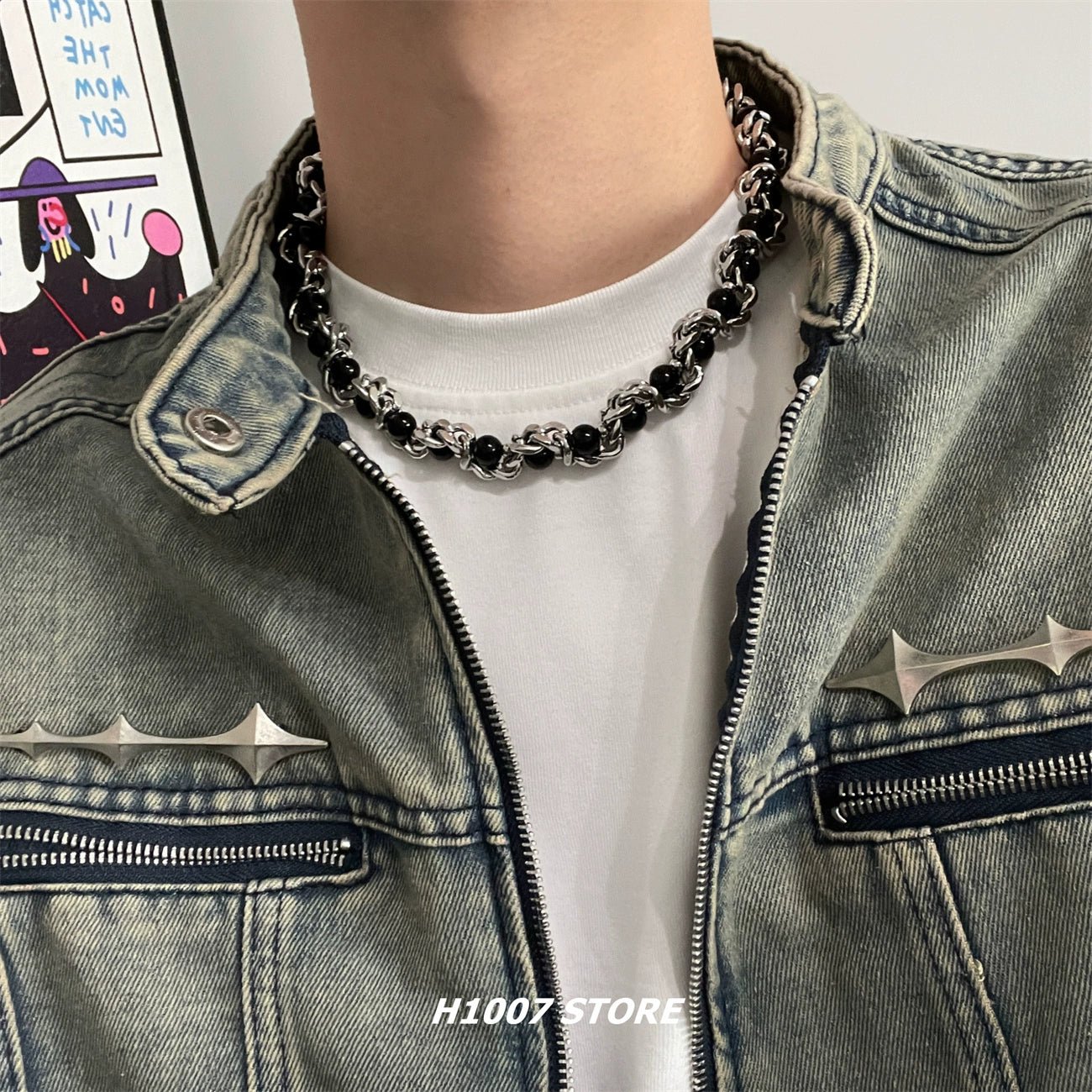 Fashionable pearl wrap necklace for men and women - jewelry - weilin.com