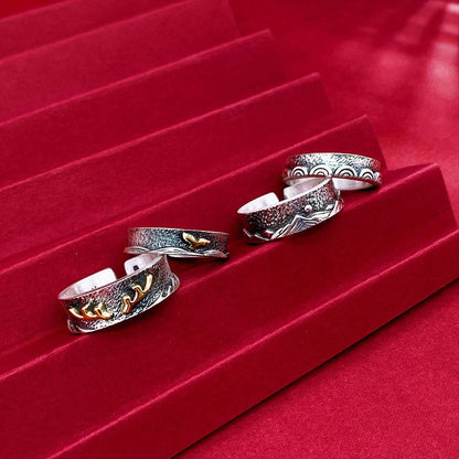Fashionable sterling silver couple rings - jewelry - weilin.com
