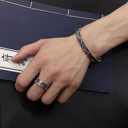 Fashionable sterling silver couple rings - jewelry - weilin.com