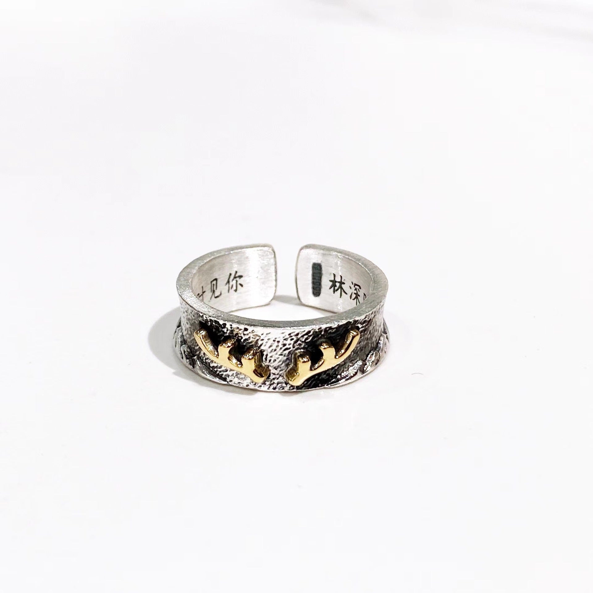 Fashionable sterling silver couple rings - jewelry - weilin.com