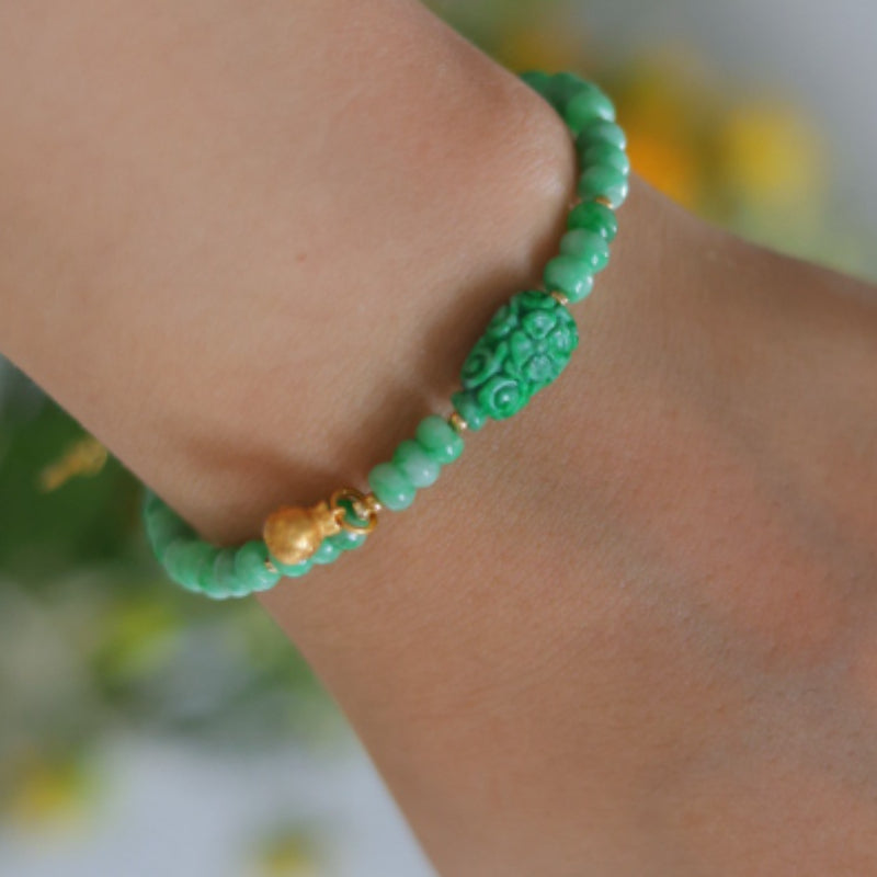 Natural Burmese Jadeite Bracelet