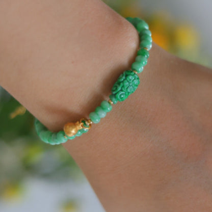 Natural Burmese Jadeite Bracelet