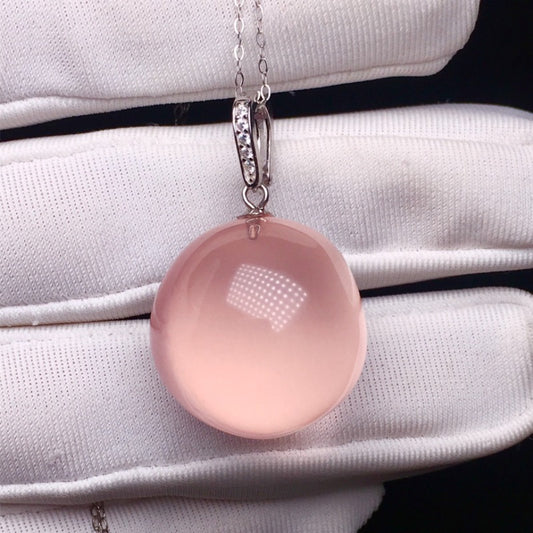 Natural Rose Quartz Free-Form Pendant