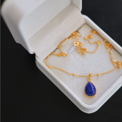 Natural Lapis Lazuli Teardrop Pendant