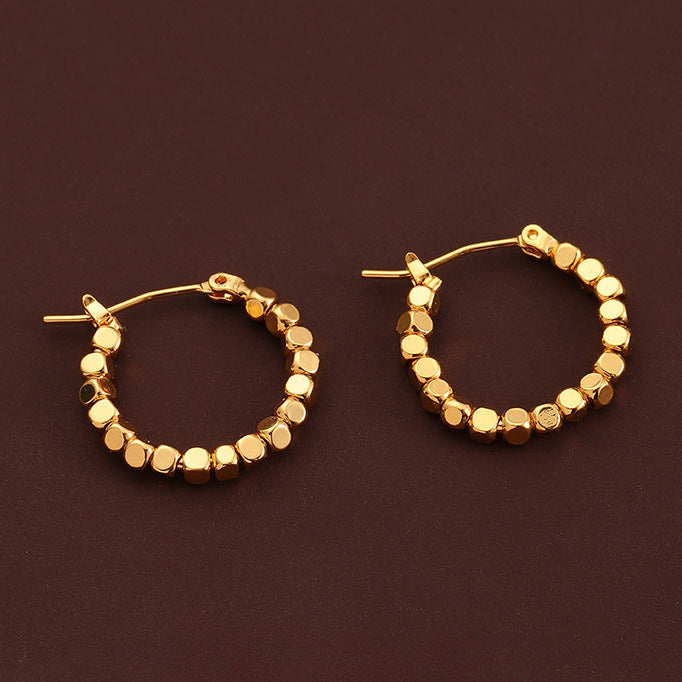 High-end personalized retro square earrings - jewelryweilin