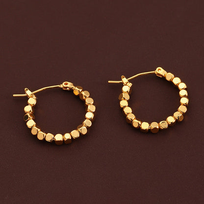 High-end personalized retro square earrings - jewelryweilin