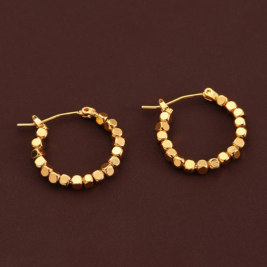 High-end personalized retro square earrings - jewelryweilin